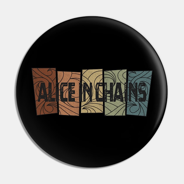 Alice In Chains - Retro Pattern Pin by besomethingelse