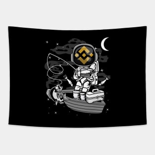 Astronaut Fishing Binance BNB Coin To The Moon Crypto Token Cryptocurrency Blockchain Wallet Birthday Gift For Men Women Kids Tapestry