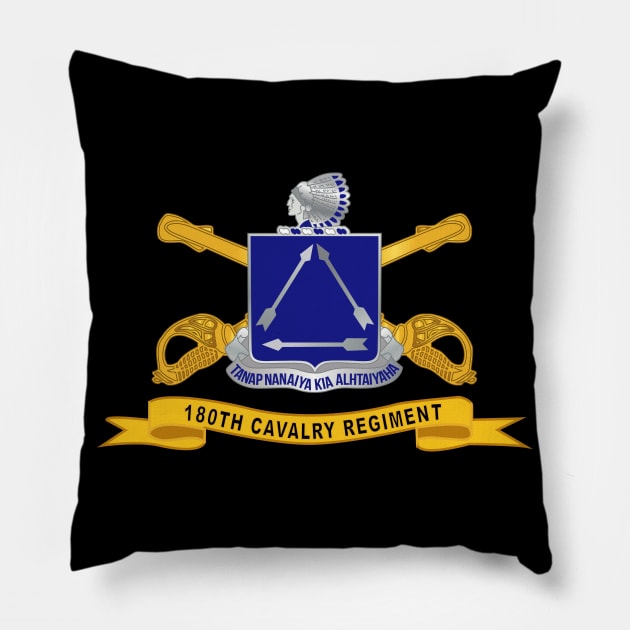 180th Cavalry Regiment w Br - Ribbon X 300 Pillow by twix123844