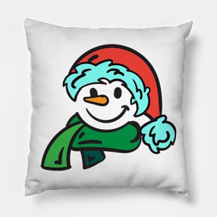 Snowman Face Pillow