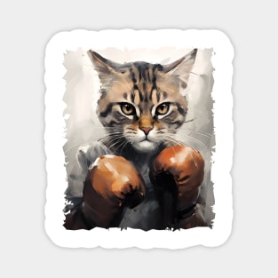 Cat Boxing Magnet