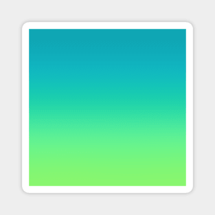 Aqua Blue to Lime Green Gradient Magnet