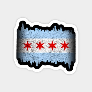 Chicago Flag Skyline Magnet