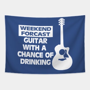 WEEKEND FORCAST GUITAR WITH A CHANCE OF DRINKING Tapestry