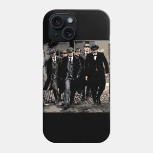 Thomas Shelby walking with the Peaky Blinders, well dressed  as abstract comic art (vers. 2) Phone Case