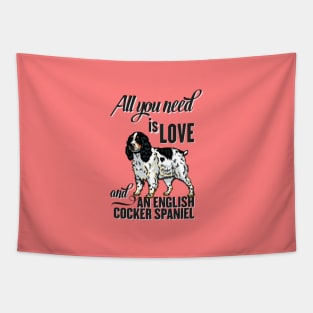 All You Need is Love and an English Cocker Spaniel Tapestry