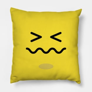 Its dazed expression may also represent such feelings or states as bewilderment, irritation, disgust, exhaustion, wackiness, or complete satisfaction. Pillow