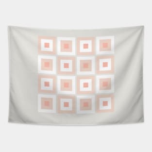 Pink Checkered Pattern Tapestry