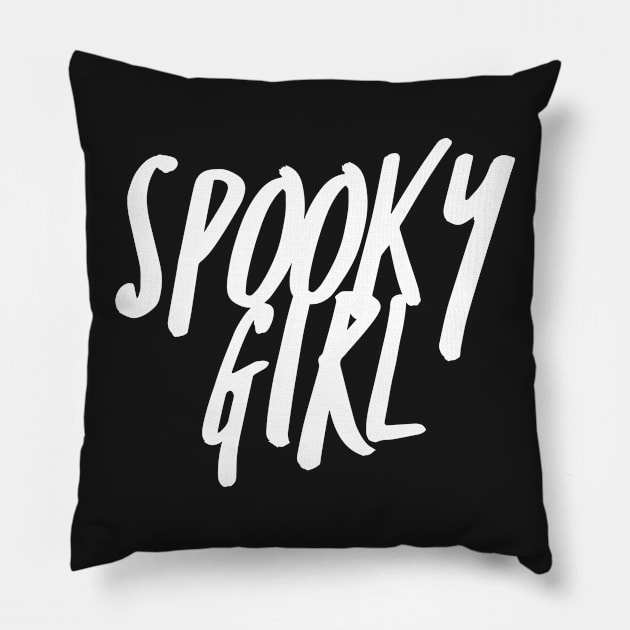 Spooky Girl Pillow by Fyremageddon