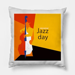 Jazz musician polygonal background Pillow