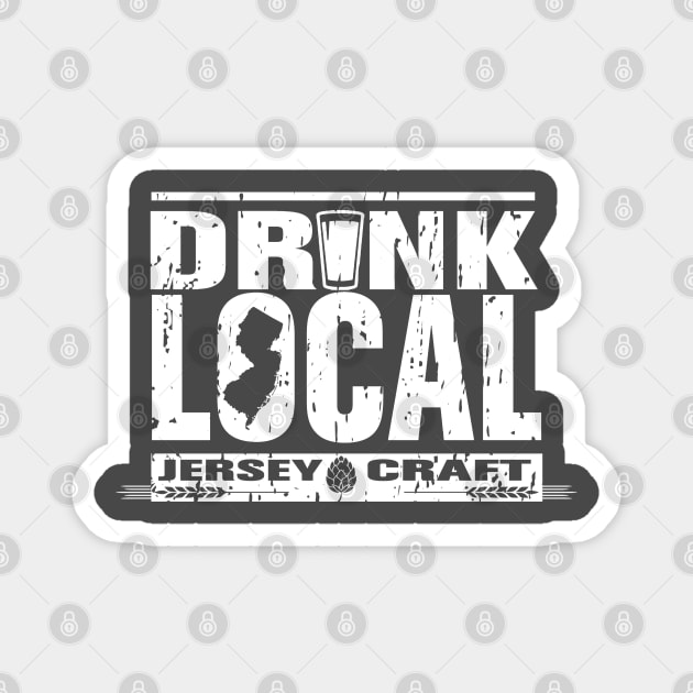 2 Sided NJ DRINK LOCAL Magnet by ATOMIC PASSION