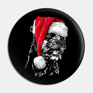 Funny Border Terrier Santa Christmas dog mom Pin