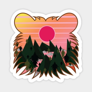 Grizzly Mountain View Magnet