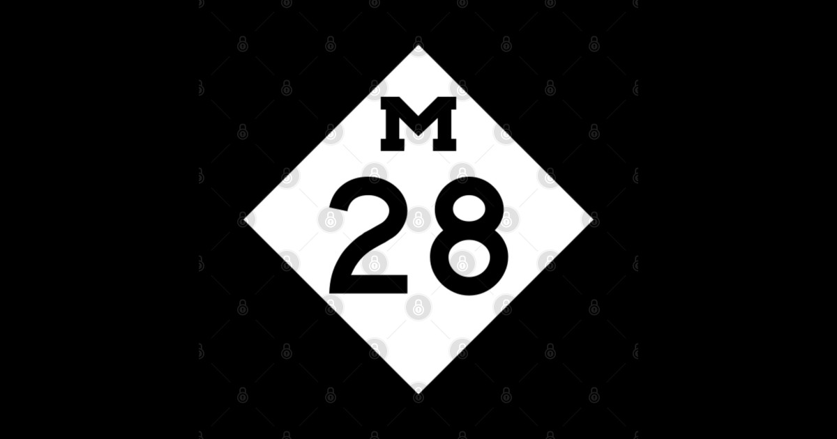 M28 Michigan Highway Michigan Love Sticker TeePublic