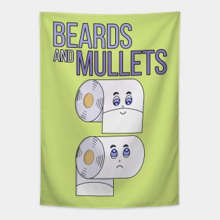 Beards and Mullets Toilet Paper Funny Tapestry