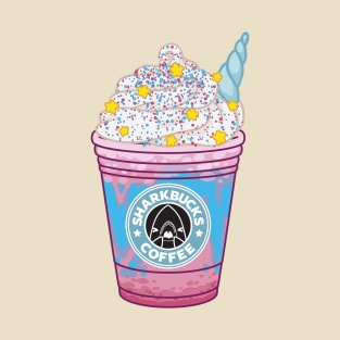 Sharkbucks Frappucino // Magical Narwhal T-Shirt