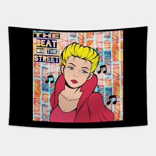 The Beat On The Street - Pop Art Ave - Music Website Tapestry