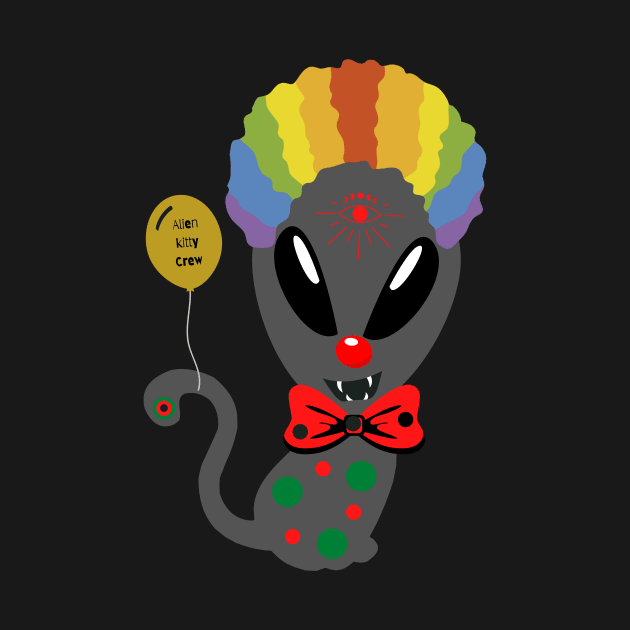 Alien Kitty Crew Clown by MinnieWilks