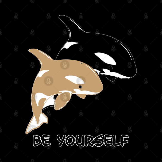 Albino Orca Killer Whale Couple by NicGrayTees