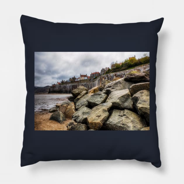 Robin Hood’s Bay, Yorkshire Coast Pillow by tommysphotos