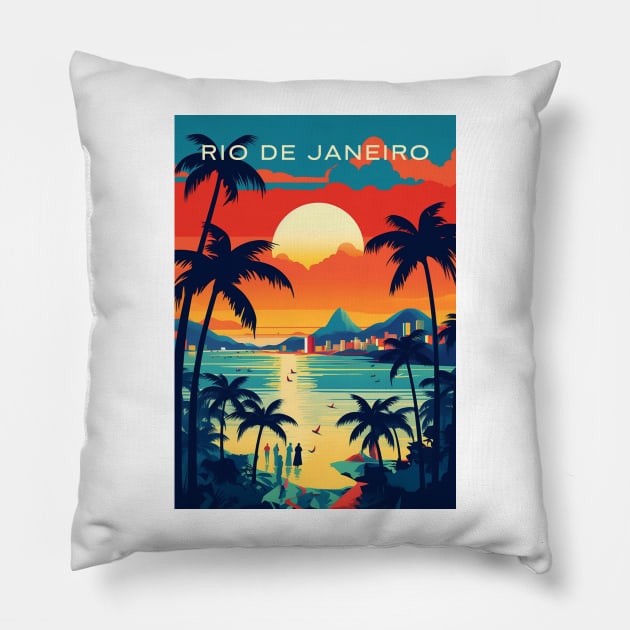 Rio De Janeiro Pillow by johnsalonika84