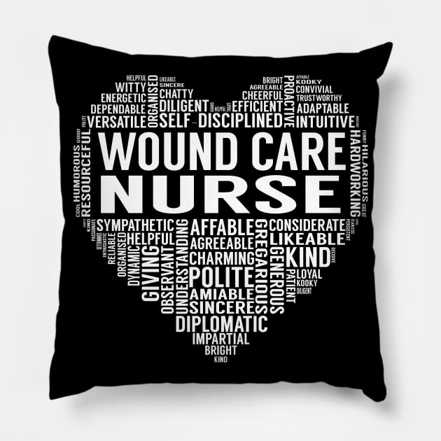 Wound Care Nurse Heart Pillow by LotusTee