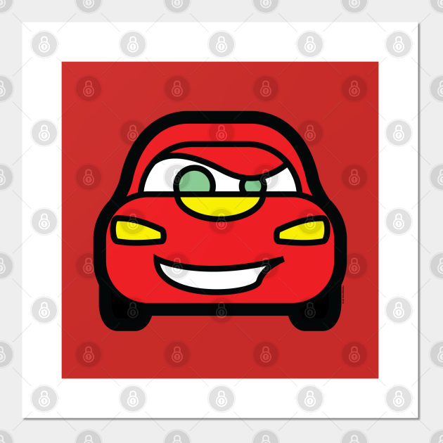 Lightning McQueen Tooniefied - Cars - Posters and Art Prints | TeePublic