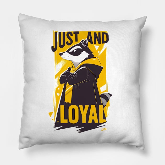 Just and Loyal - Magical Badger - Fantasy Pillow by Fenay-Designs