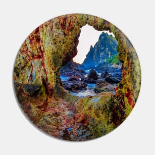 Bloody natural rock archway Pin