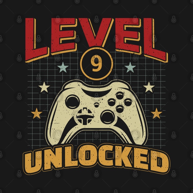 9th Birthday Level 9 Unlocked Video Game Gamer by aneisha