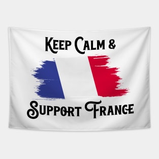 Keep Calm And Support France Tapestry