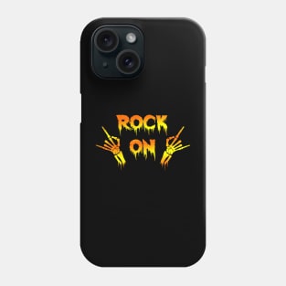 Rock Style Gold Devil Horns Sign Phone Case