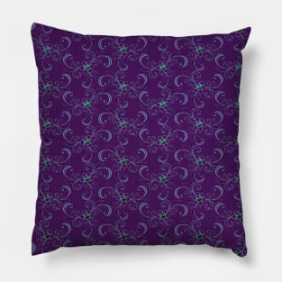 purple pattern with light blue and green rhinestones great daughters gift glamorous mask pattern Pillow