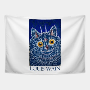 Blue Cat by Louis Wain Tapestry