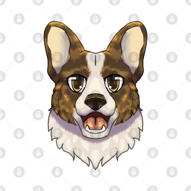 Brindle Corgi by Bamsdrawz