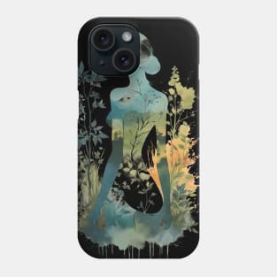 Vintage Nature Muse. Female body. Phone Case