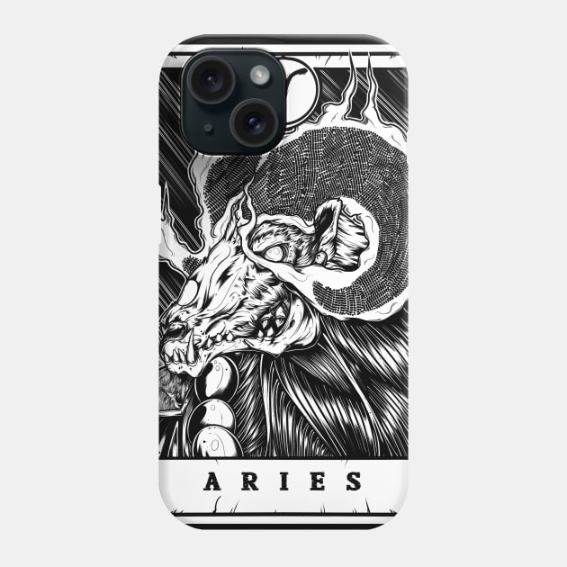 Aries Zodiac Tarot Phone Case by Scottconnick