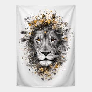 Lion with orange eyes Tapestry