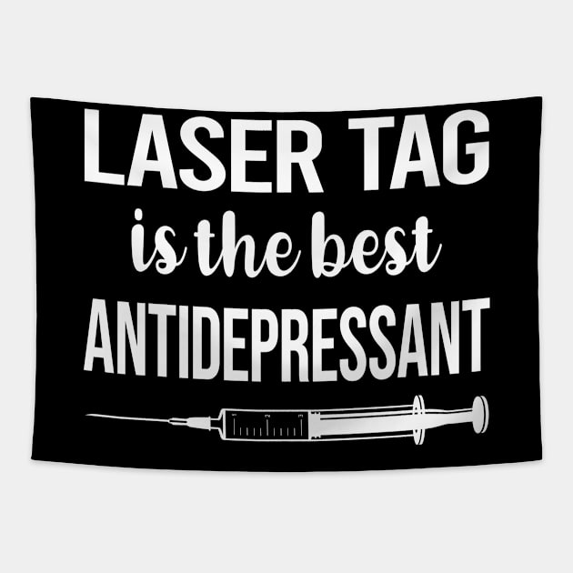 Antidepressant Laser Tag Tapestry by symptomovertake