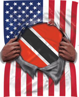 Trinidad And Tobago Flag American Flag Ripped - Gift for Trinidadian And Tobagoan From Trinidad And Tobago Magnet