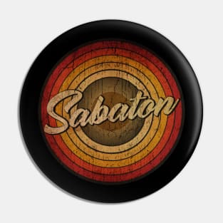 arjunthemaniac, circle retro faded Sabaton Pin