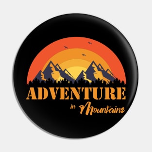 Adventure in mountains - camping, hiking, trekking, couple goal Pin