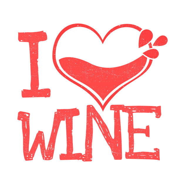 'I Heart Wine' Witty Wine Gift by ourwackyhome