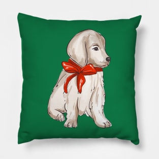 Golden with a bow Pillow