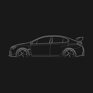 Subaru Impreza WRX STI - profile stencil, white T-Shirt