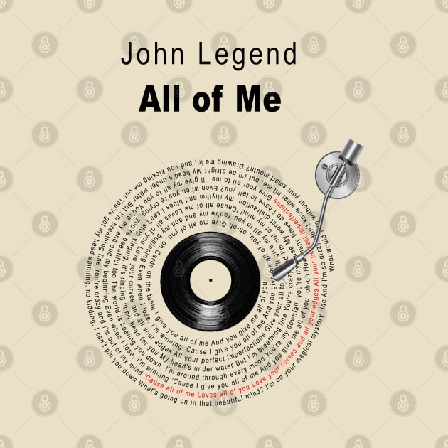 ALL OF ME LYRICS ILLUSTRATIONS by Vansa Design