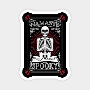 Namaste Spooky Halloween Yoga Skeleton Magnet