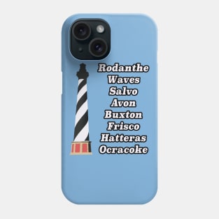 Hatteras Island Lighthouse with Towns Phone Case