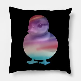 Purple blue watercolor ducky Pillow