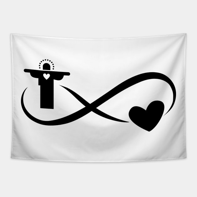 Infinity love to Jesus Tapestry by birdo